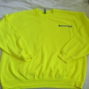 Gildan Men's Bright Yellow Crewneck Sweatshirt